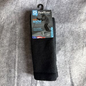 Fox River Snow Kid's Size Small 12-4 Youth - Medium Weight Socks Black